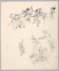 Kresba, Tančící postavy, 1882-83