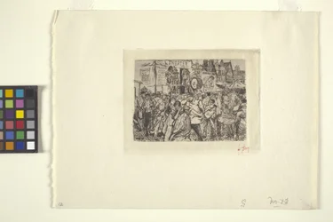 Scéna v cirkusu (inkoust)