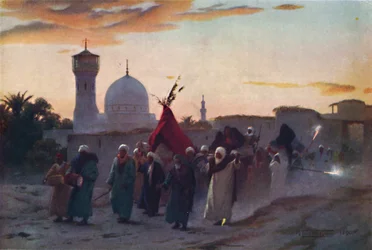 Svatební procesí v Menzale: Návrat nevěsty domů, c1880, 1904