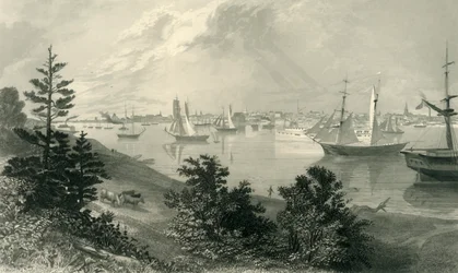 „Město Detroit, z kanadského pobřeží“, 1872.