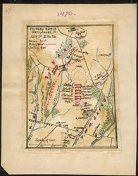 Bitva kavalerie, Gettysburg, Pa. 3. července 15-30 hodin LOC gvhs01.vhs00150