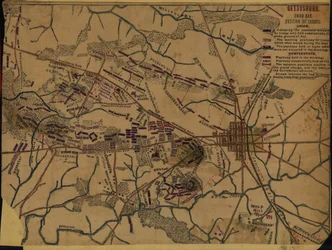 Gettysburg Třetí den. Postavení vojsk