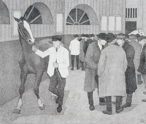 Obchodníci s koňmi v Barbakanu (Barbican č. 2) 1921 (litho)