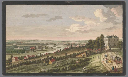Pohled na město Richmond na řece Temži Západní pohled na Richmond &c. v Surry, z Hvězdy a podvazku na kopci (název na objektu) Thames (název série)