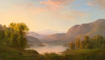 Pohled v Laurentian Mountains, poblíž Québecu