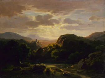 Vzpomínky na scénu poblíž Auerbachu, ca. 1856.