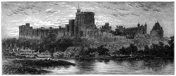 Windsor při východu slunce, z Brocas, 1880.