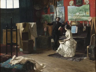Intermezzo, Thegerstrom, Robert (1857-1919). Olej na plátně