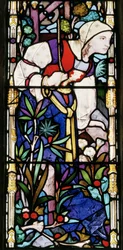 Žena z Bible, kolem roku 1866 (vitráže)