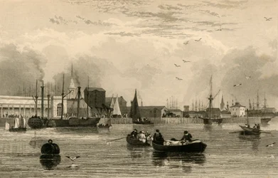 Liverpool, z Mersey, č. III..., c1830.