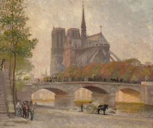 Notre Dame de Paris, asi 1890 (olej na plátně)