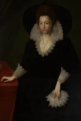 Frances Walsingham, manželka sira Philipa Sidneyho, kolem 1570-1632 (olej na plátně)
