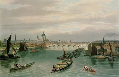 Pohled na Blackfriars Bridge a St. Paul