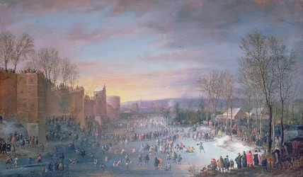 Bruslení na Stadtgraben v Bruselu, 1649 (panel)
