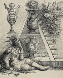 Severoamerický indián (Studie pro historizující A v "Les chefs-d