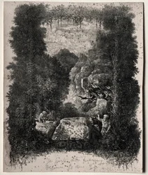První frontispis pro bajky a pohádky od Thierry-Faletans, 1868.