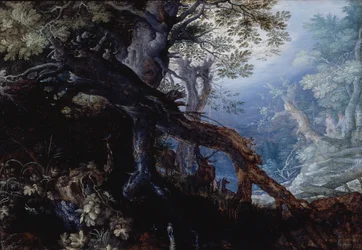 Les s jelenem, asi 1608-10 (olej na desce)