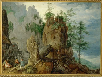 Horská krajina s (mědí)