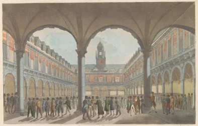 Burza cenných papírů v Amsterdamu, asi 1825 Burza cenných papírů v Amsterdamu / La Bourse à Amsterdam (název na předmětu)