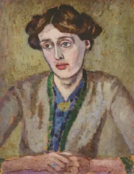 Virginia Woolfová (1882-1941) (olej na palubě)