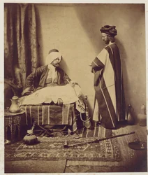 Rozhovor při kouření, 1858