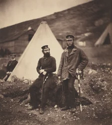 Kapitán Graham a kapitán MacLeod, 42. pluk, 1855, vytištěno 1856 (foto)