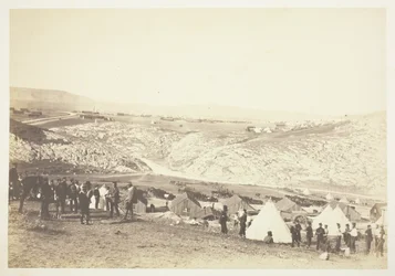Tábořiště koňského dělostřelectva, 1855.
