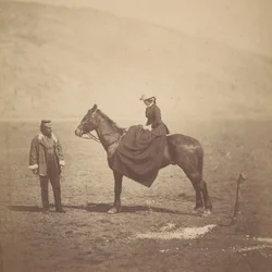 Henry Duberly a paní Duberlyová, 1855.