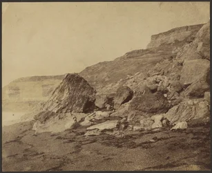 Rocken End (pohled na západ), ostrov Wight
