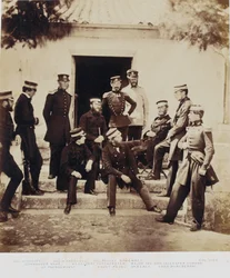 Štáb na velitelství, z alba 52 fotografií souvisejících s krymskou válkou, 1855