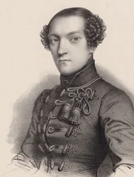 Portrét pianisty a skladatele Antoine de Kontski 1817-1899.