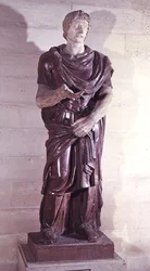 Vězeňský barbarský princ, z Villa Borghese, Řím (porfyr)