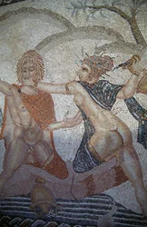 Únos Hylas nymfami, mozaika v Domě Venuše v římském městě Volubilis (Seznam světového dědictví UNESCO