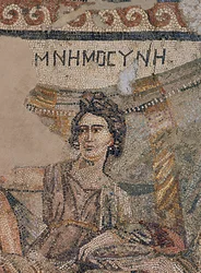 Pohřební sympozium, z nekropole v Antiochii, konec 4. století našeho letopočtu (mozaika) (detail 242530)