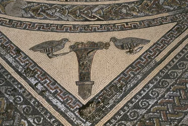 Orfeův dům, Orfeus obklopený divokými zvířaty, detail (mozaika)