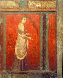 Iniciační obřady kultu Dionýsa, freska z Villa Dei Misteri