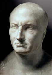 Mramorová hlava Publia Cornelia Scipiona Africana, římského státníka (235-183 př. n. l.) - Řím, Kapitolská muzea - hlava Publia Cornelia Scipiona Africana (236-183 př. n. l.) (Scipio Africanus, Scipio Starší, Scipio Africanus Maior nebo Scipio Veliký)