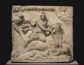 Mithras Sacrificing the Bull, 2.-3. století (mramor) (viz také 226092)