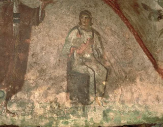 Matka a dítě, Cubiculum of the Velatio (freska)