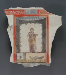 Fragment římské fresky (omítka a pigment)