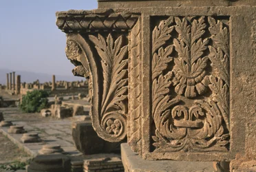 Architektonický fragment s vyřezávanou výzdobou, Sertius Market, Vrcholné císařské období (27 př.nl-395 n.l.)