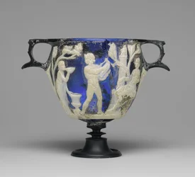 Cameo Glass Skyphos, c.1 AD (sklo)