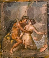 Satyr a nymfa, 1.H. 1. století. INZERÁT.