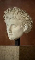 Art Řím Hlava císaře Augusta (63 př. n. l. - 14 n. l.) mramor