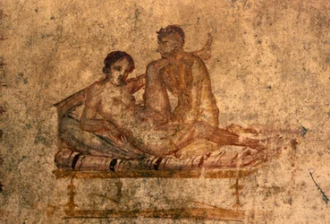 Erotická freska z Domu Vettiů, Pompeje (Seznam světového dědictví UNESCO)