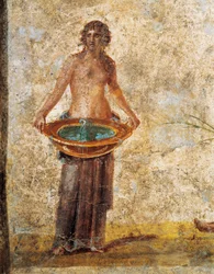 Římská civilizace - Žena nesoucí vědro vody z Pompejí