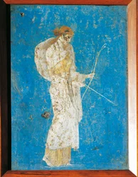 Římská freska zobrazující Dianu z Pompejí v Itálii
