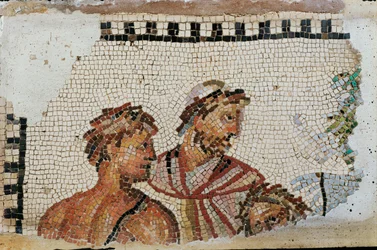 Odysseus a jeho syn Telemachos (mozaika)