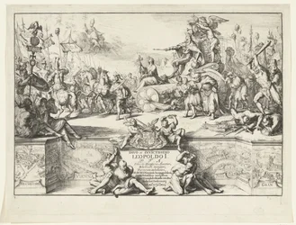 Alegorie vítězství Leopolda I Divo et invictissimo Leopoldo I (titul na objektu) Vstup Leopolda I. do Bruselu po porážce Turků, 1686 (název seriálu)