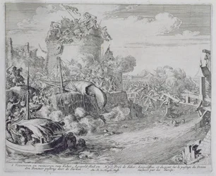 Vídeňský tiskový cyklus, Dobývání ostrova Tábor na předměstí Leopoldstadtu, 1683